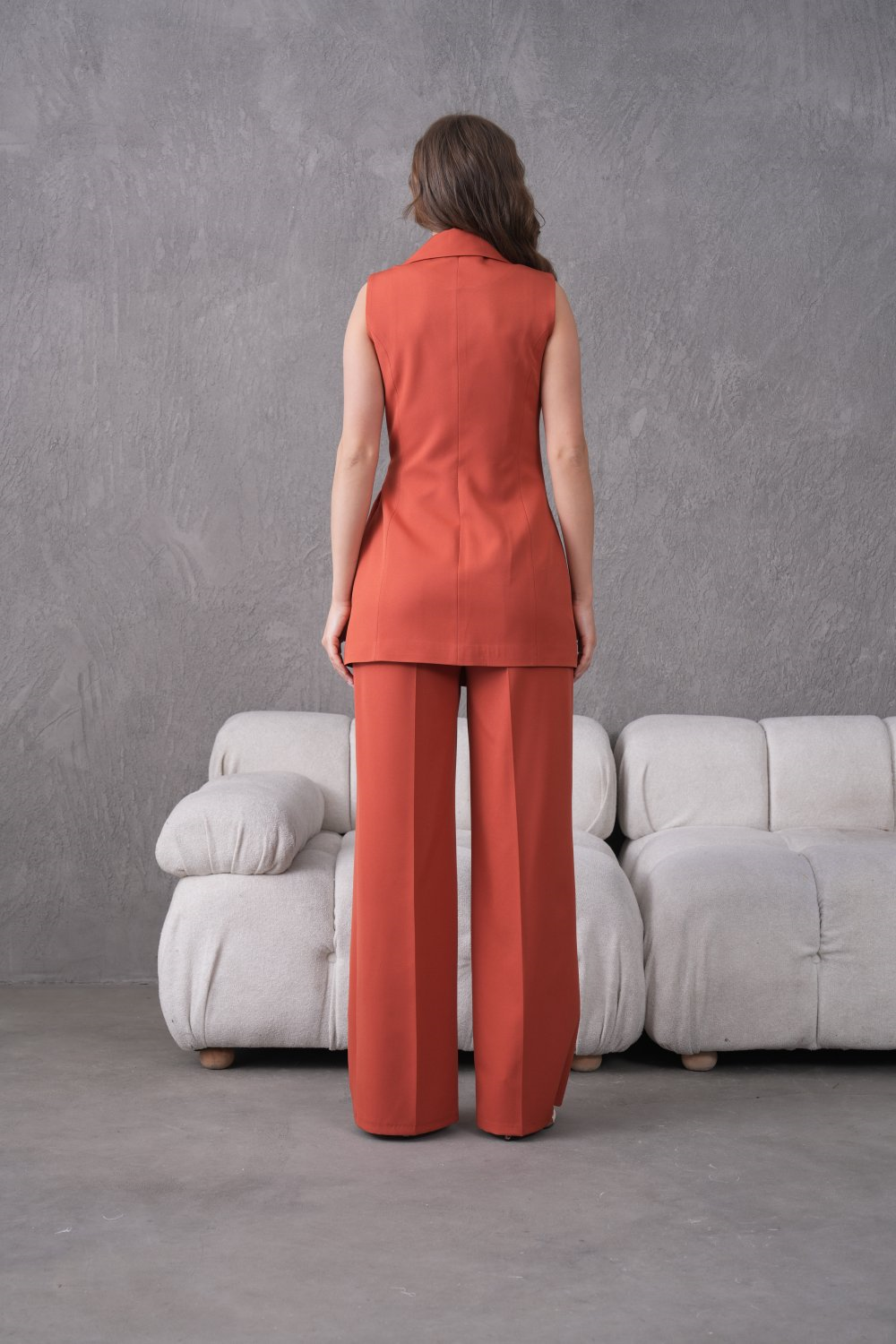 Wholesale Womens Brick Plus Size Two-Piece Suit