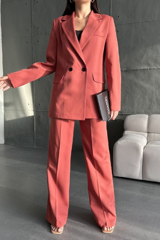 Wholesale Women's Brick Two-Piece Suit  0044-2093 