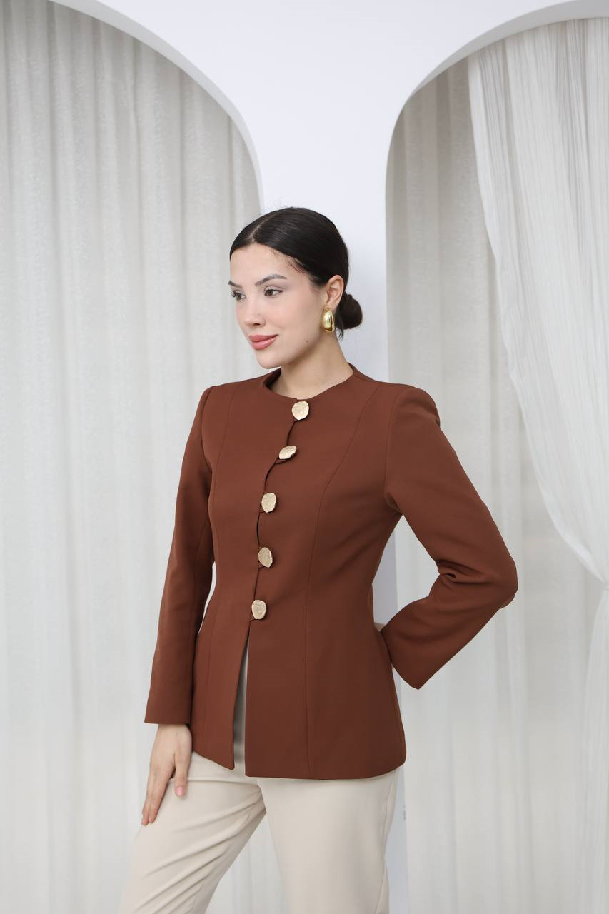 Wholesale Women's Brown Blazer 0017-1337
