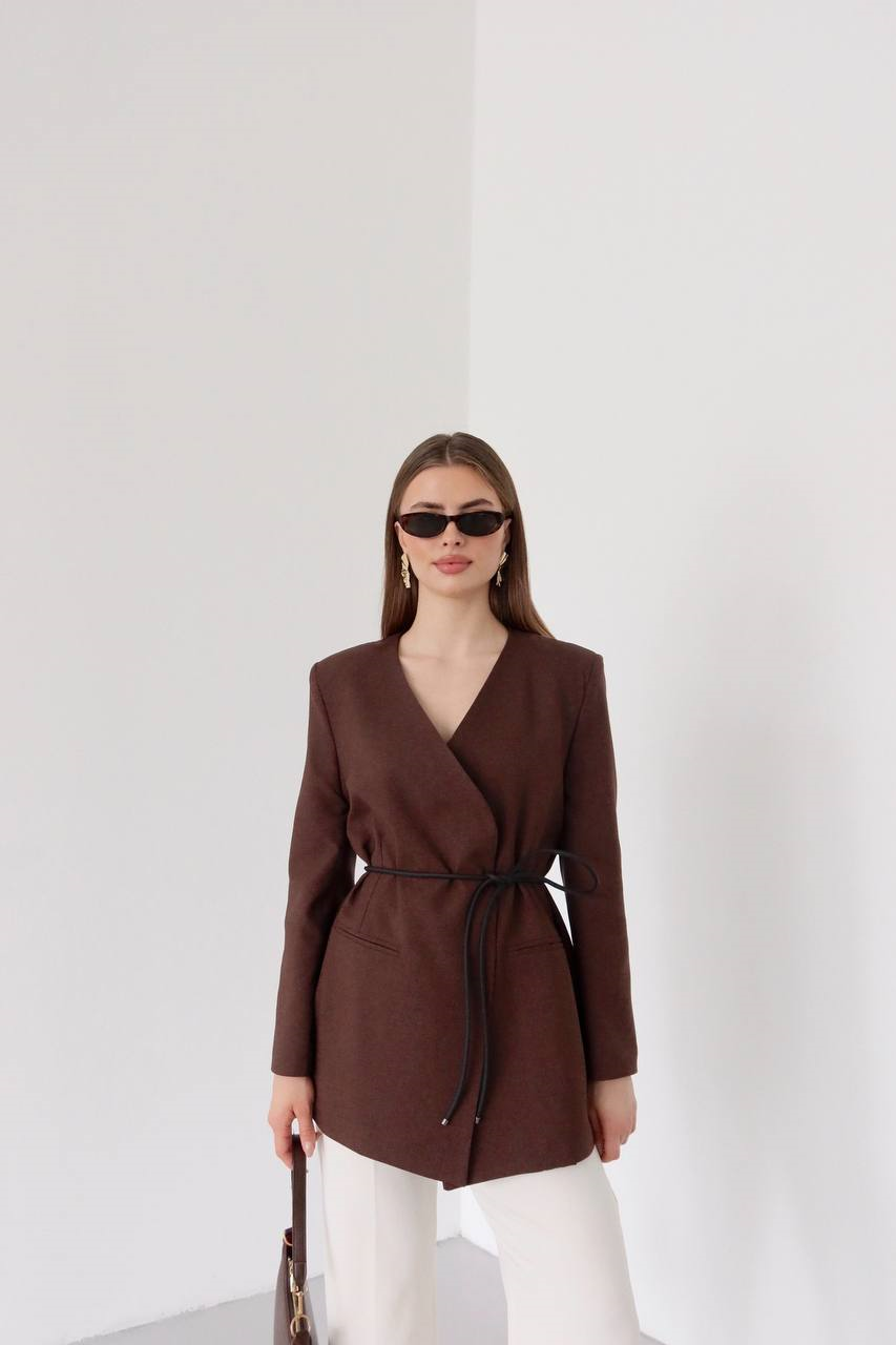 Wholesale Women's Brown Blazer 0044-2124