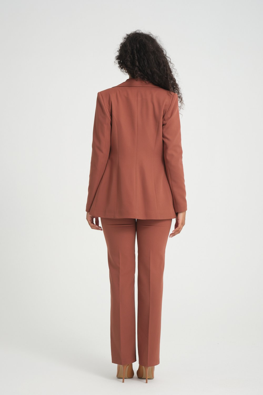 Wholesale Womens Brown Plus Size Two-Piece Suit 