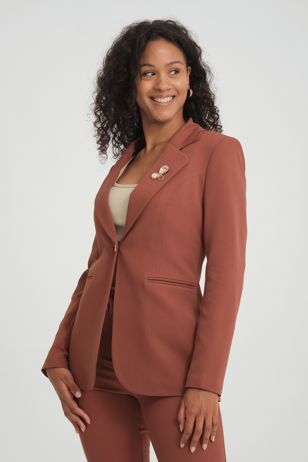 Wholesale Womens Brown Two-Piece Suit 
