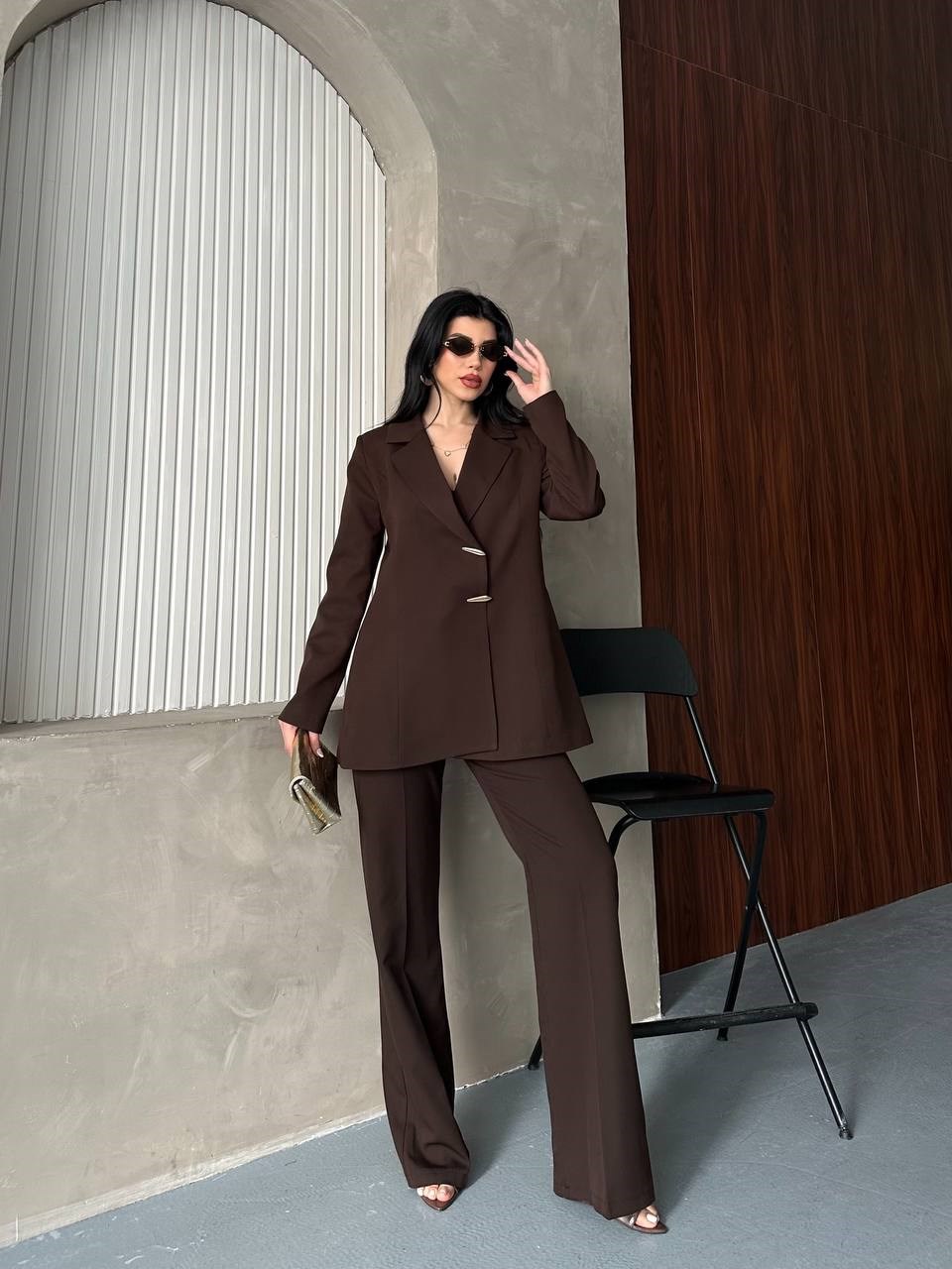Wholesale Womens Brown Two-Piece Suit 