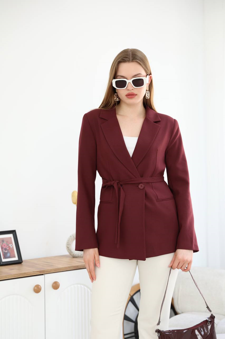 Wholesale Women's Burgundy Blazer 0017-9006