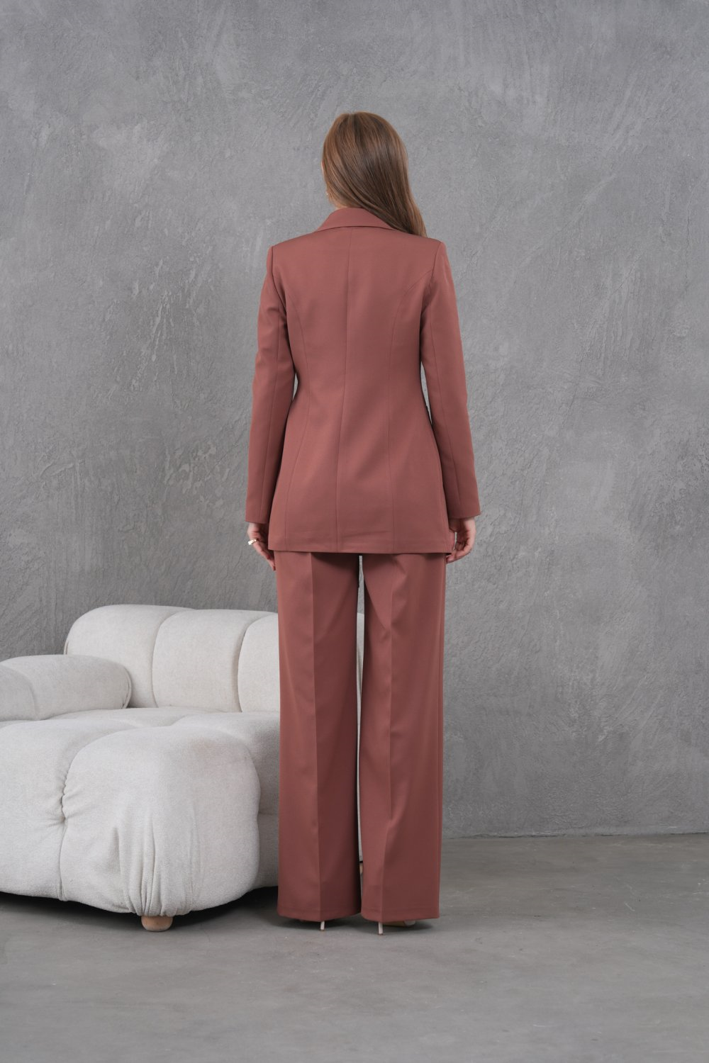 Wholesale Womens Coffee Brown Two-Piece Suit 