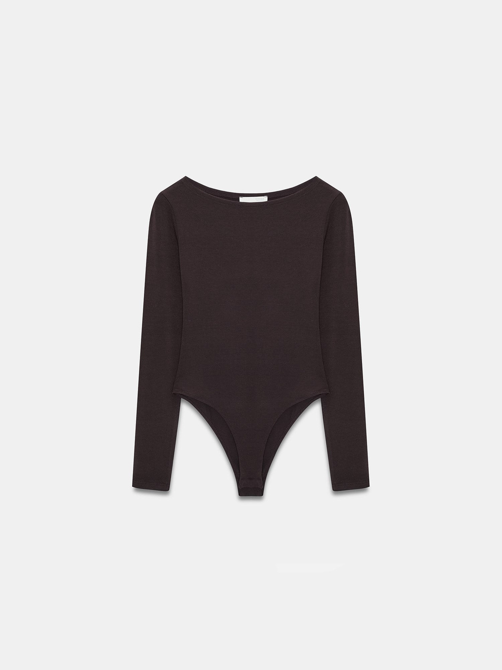 Wholesale Womens Dark Brown Scoop-Neck Bodysuit