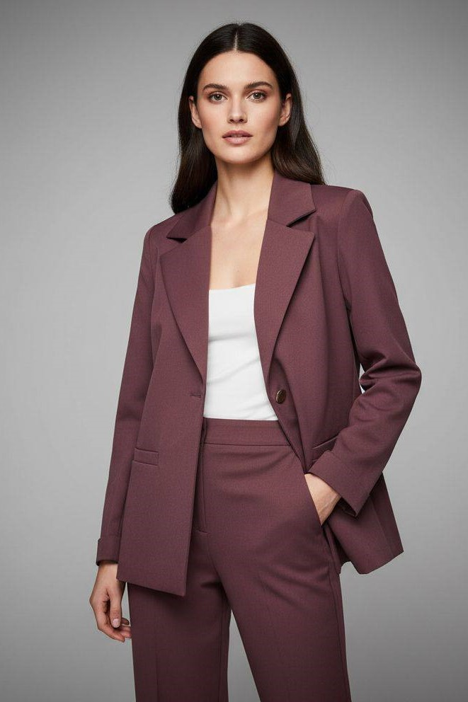 Wholesale Women's Dark Lilac Two-Piece Suit  0044-0066