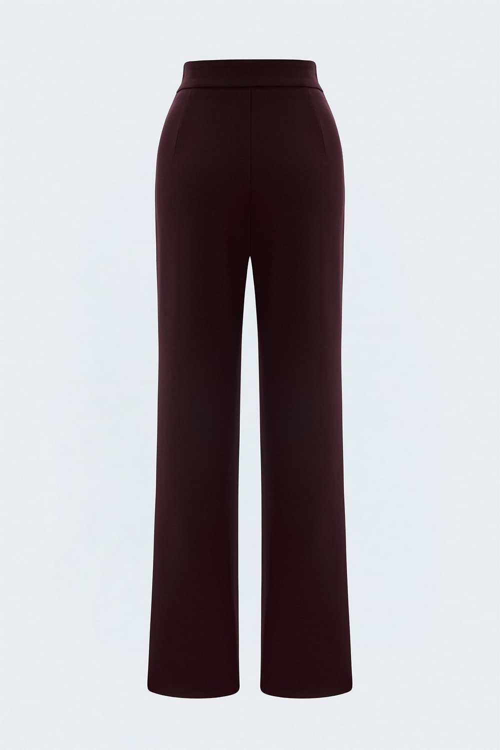 Wholesale Womens Dark Plum Trousers with Gold Buckle Accessory