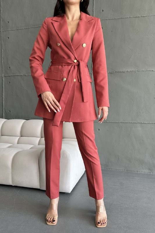 Wholesale Women's Dry Rose Two-Piece Suit  0044-2061 