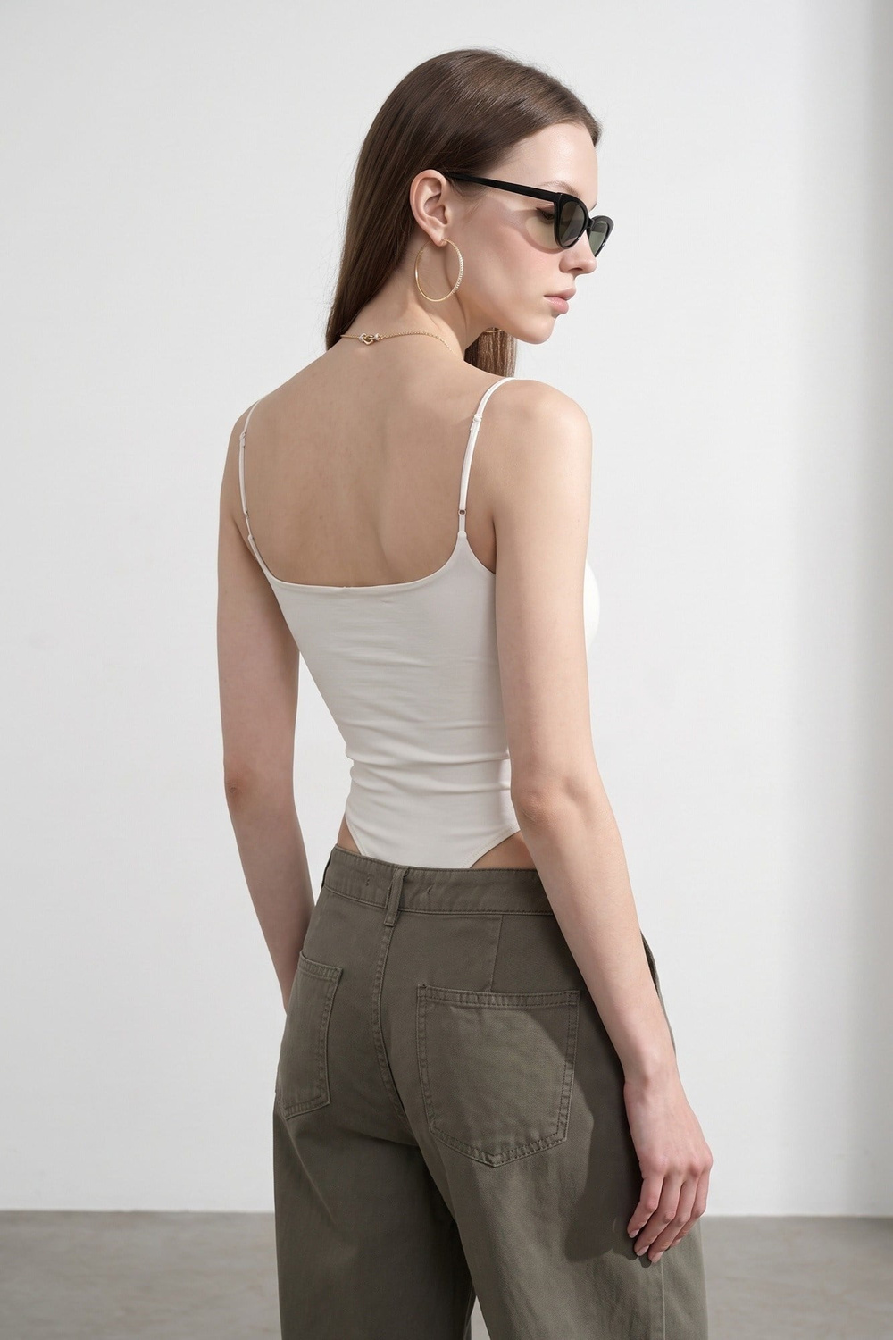 Wholesale Womens Ecru Strappy Bodysuit