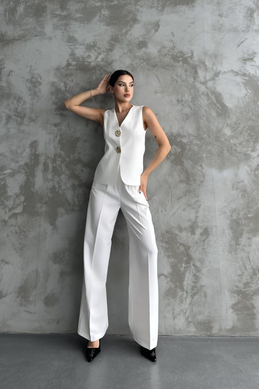 Wholesale Womens Ecru Two-Piece Suit 