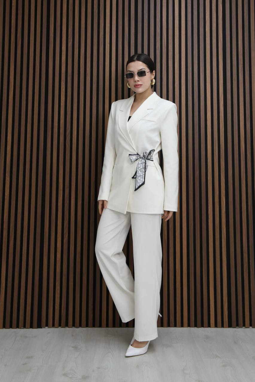 Wholesale Womens Ecru Two-Piece Suit 