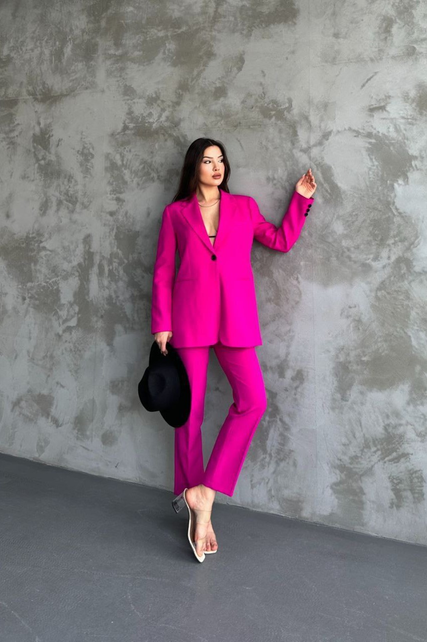 Wholesale Women's Fuchsia Two-Piece Suit  0044-2031 