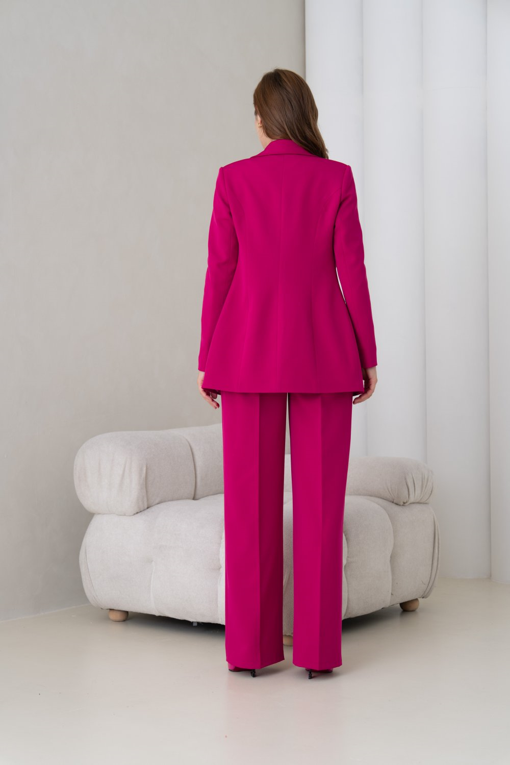 Wholesale Womens Fuchsia Two-Piece Suit 