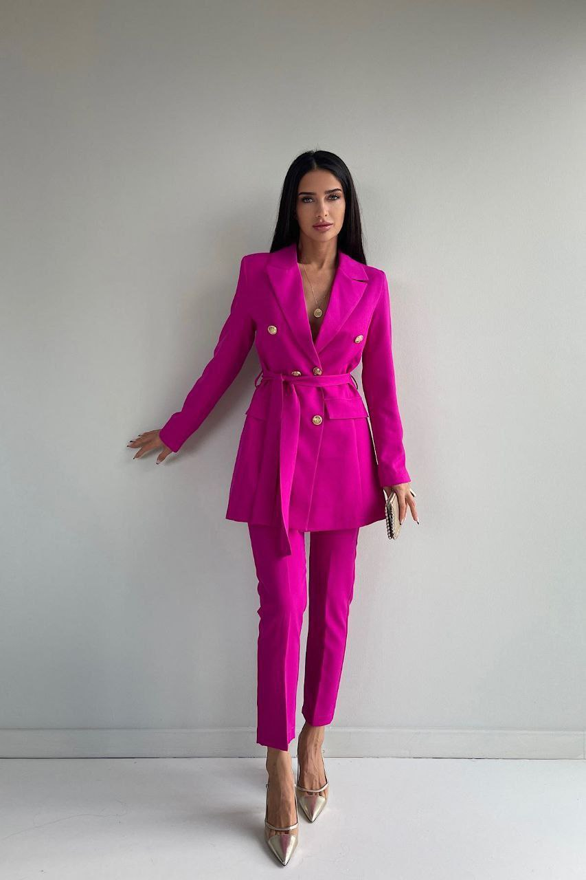 Wholesale Women's Fuchsia Two-Piece Suit  0044-2061 