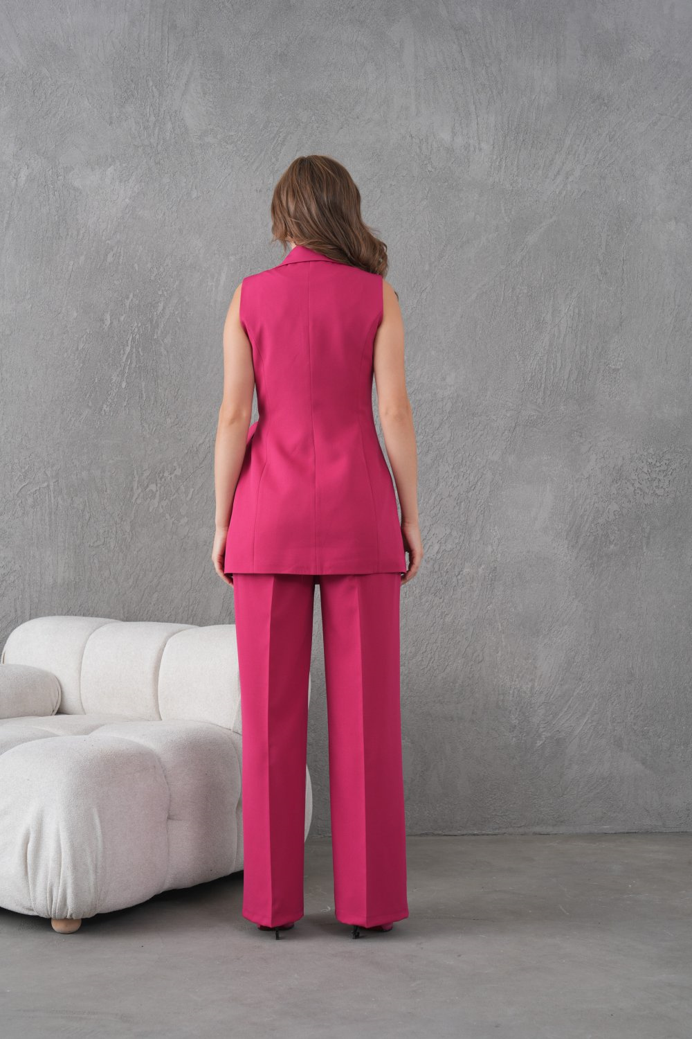 Wholesale Womens Fuchsia Two-Piece Suit 