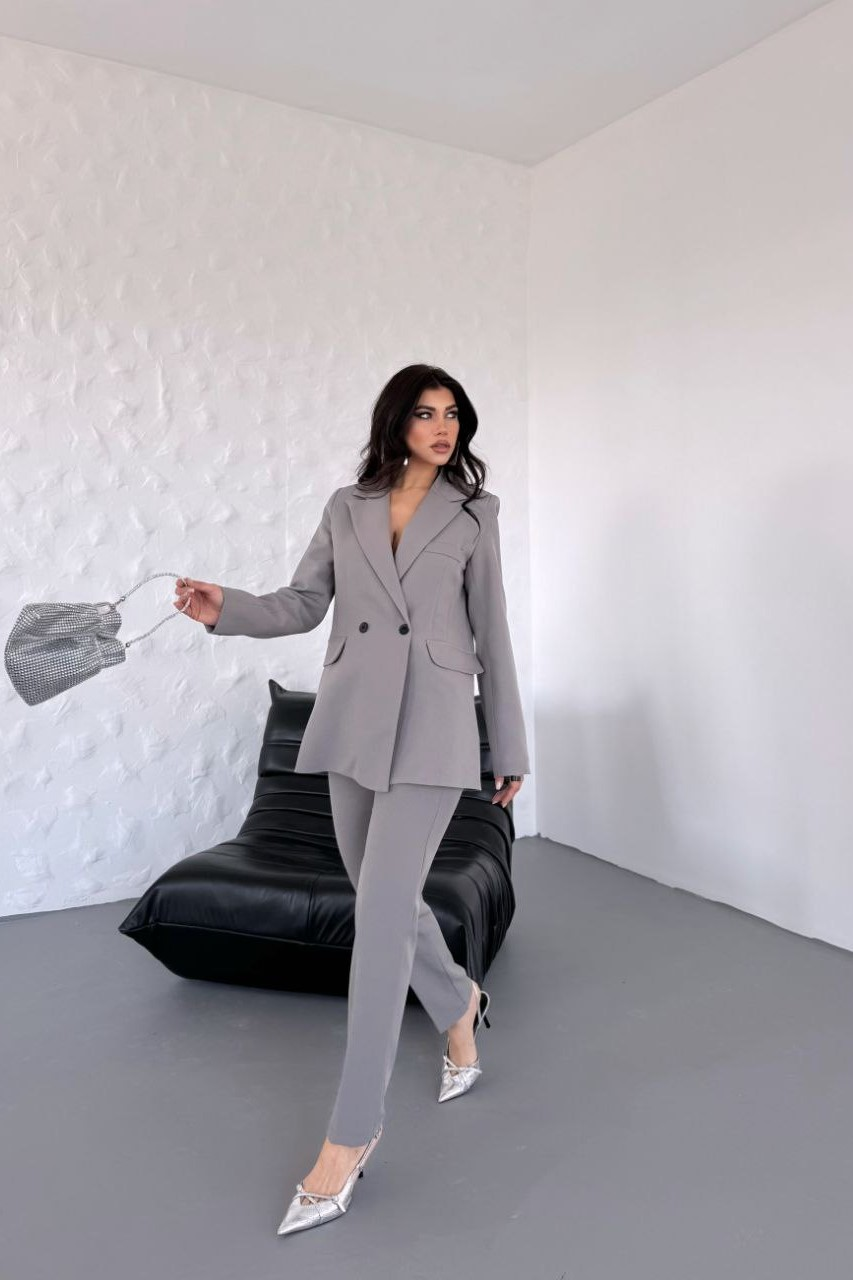 Wholesale Women's Gray Two-Piece Suit  0044-2110 