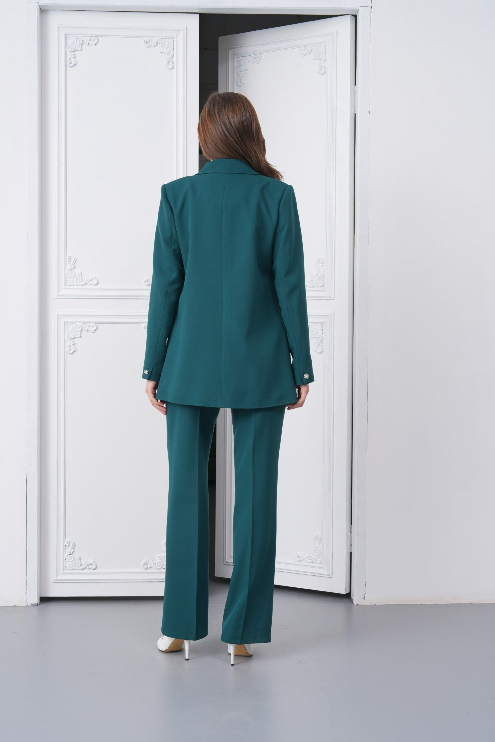 Wholesale Womens Green Two-Piece Suit 