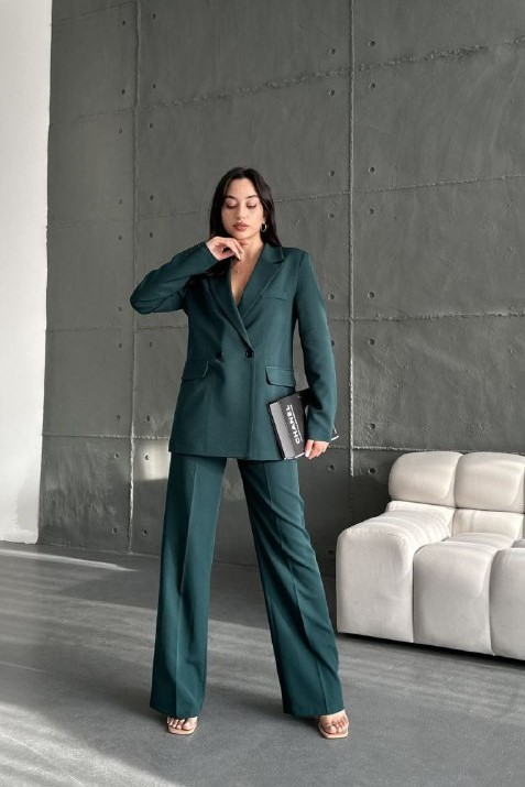 Wholesale Women's Green Two-Piece Suit  0044-2093 