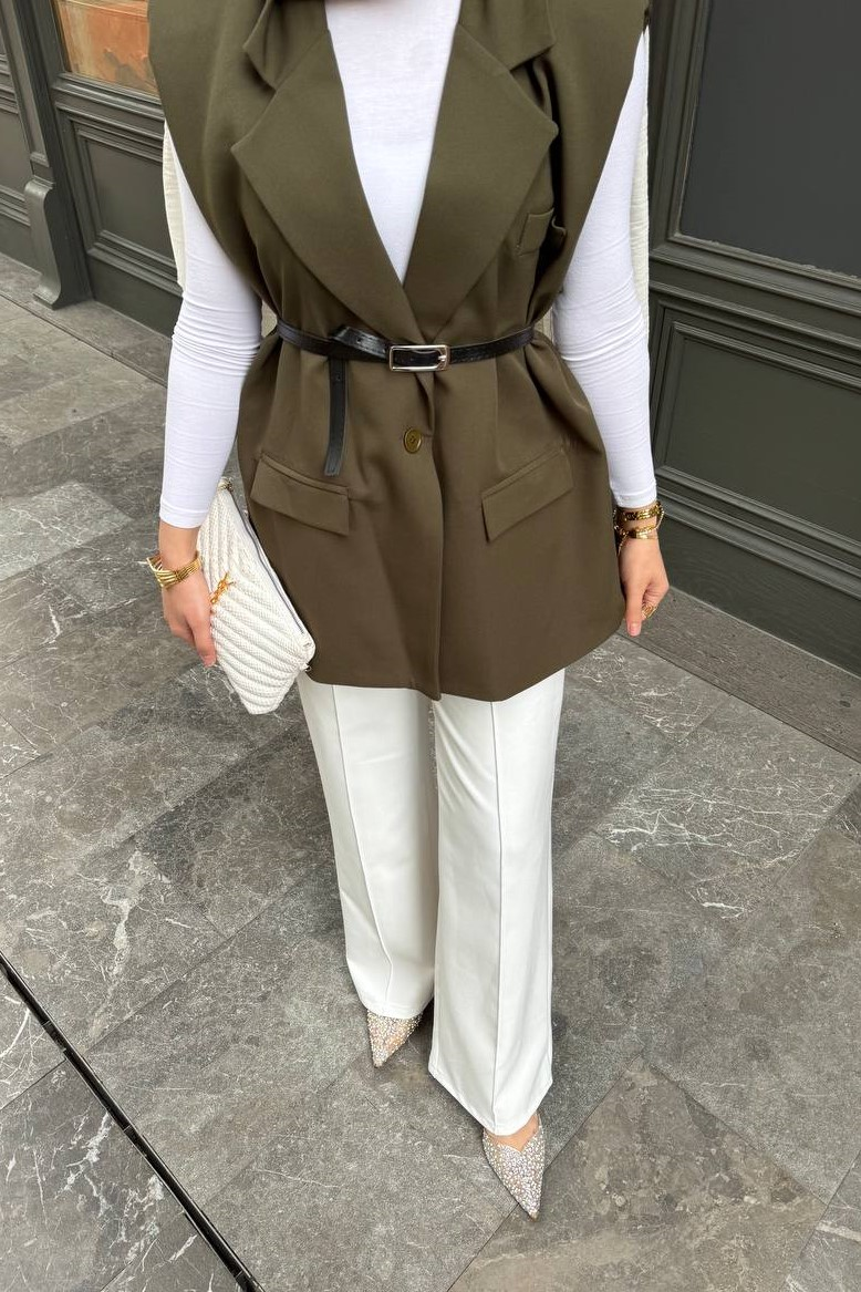Wholesale Women's Khaki Blazer 0044-2117