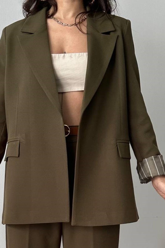 Wholesale Women's Khaki Blazer 0044-2143