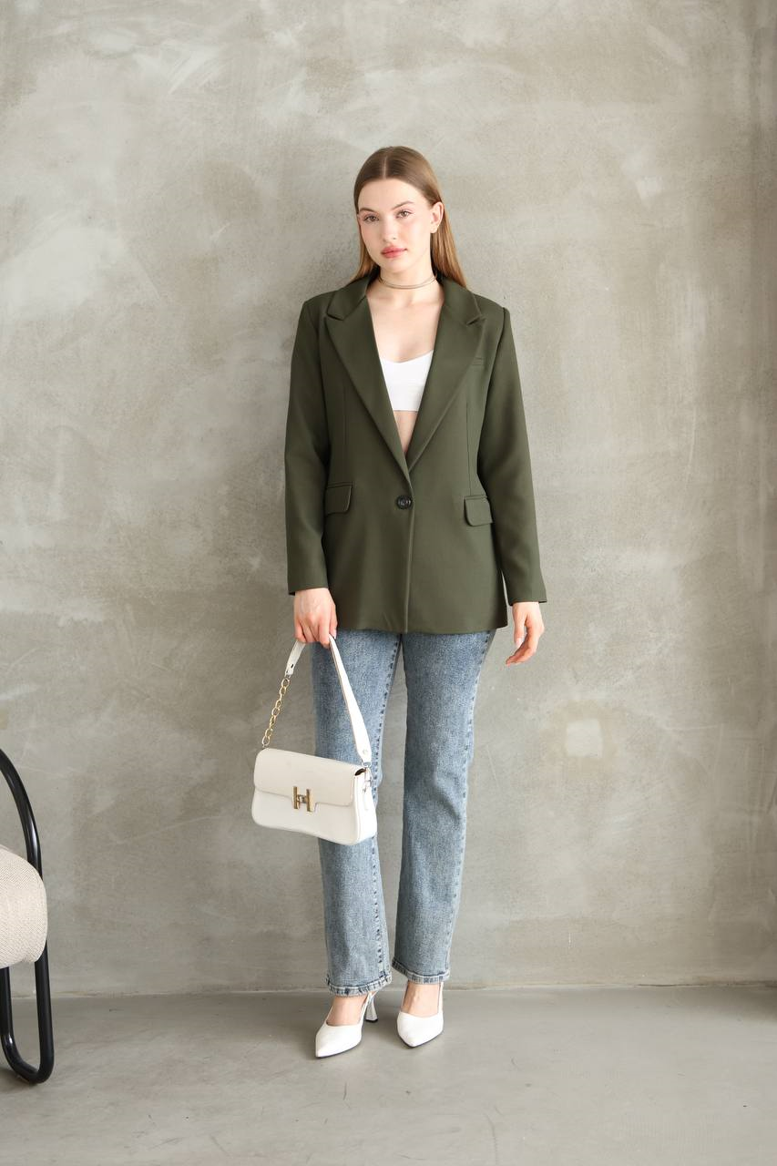Wholesale Women's Khaki Blazer 0017-111