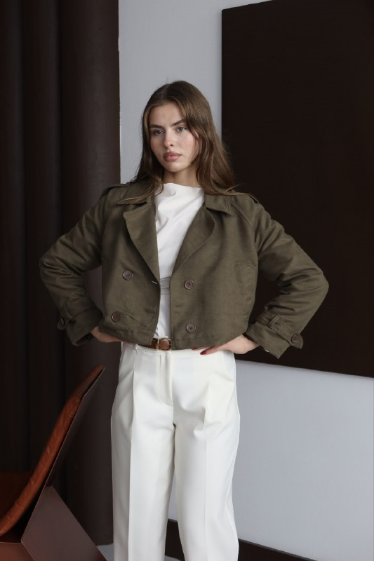 Wholesale Women's Khaki Blazer 0043-1118