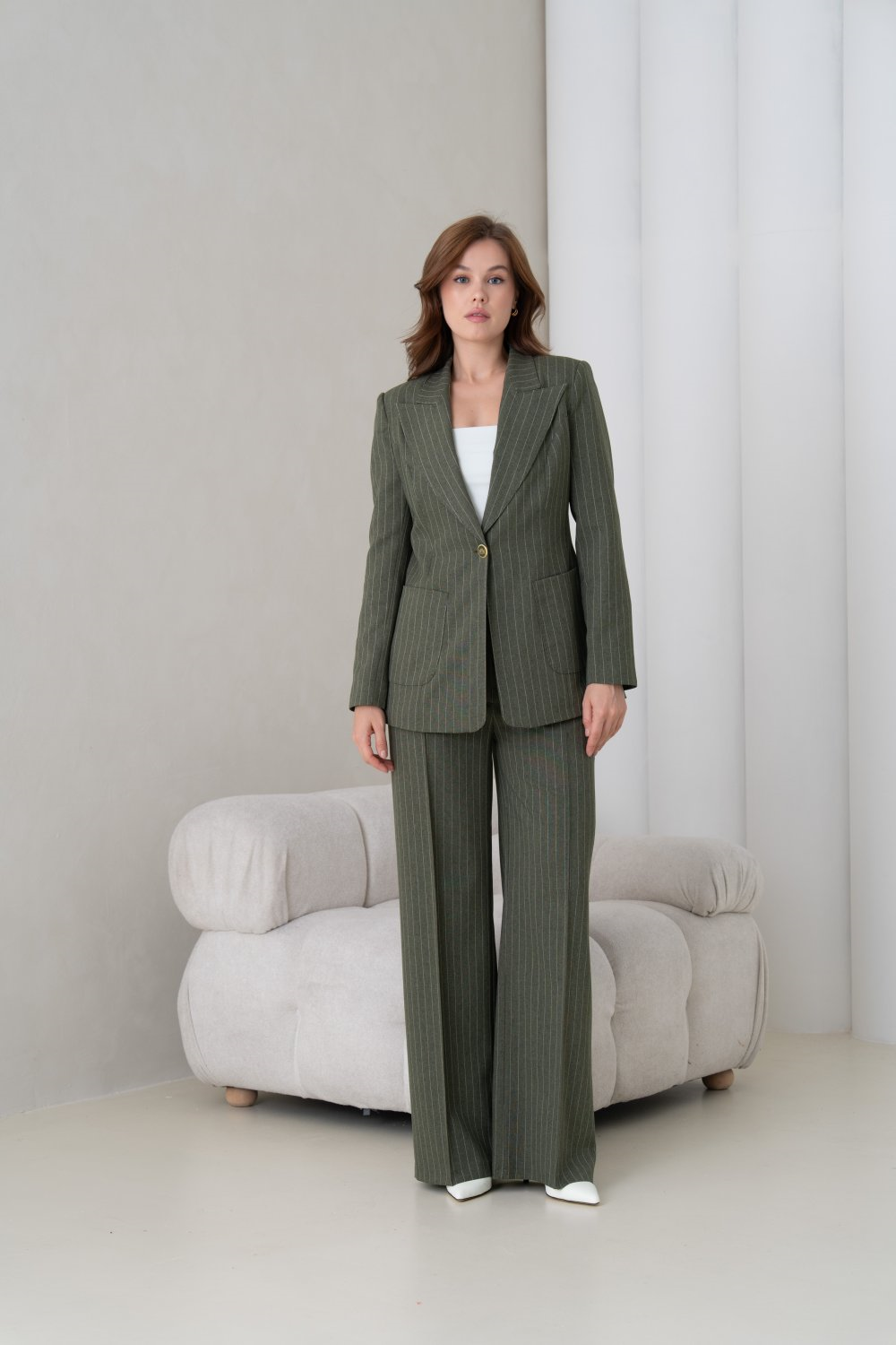 Wholesale Womens Khaki Two-Piece Suit 