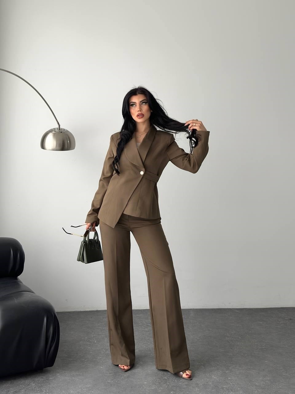 Wholesale Womens Khaki Two-Piece Suit 