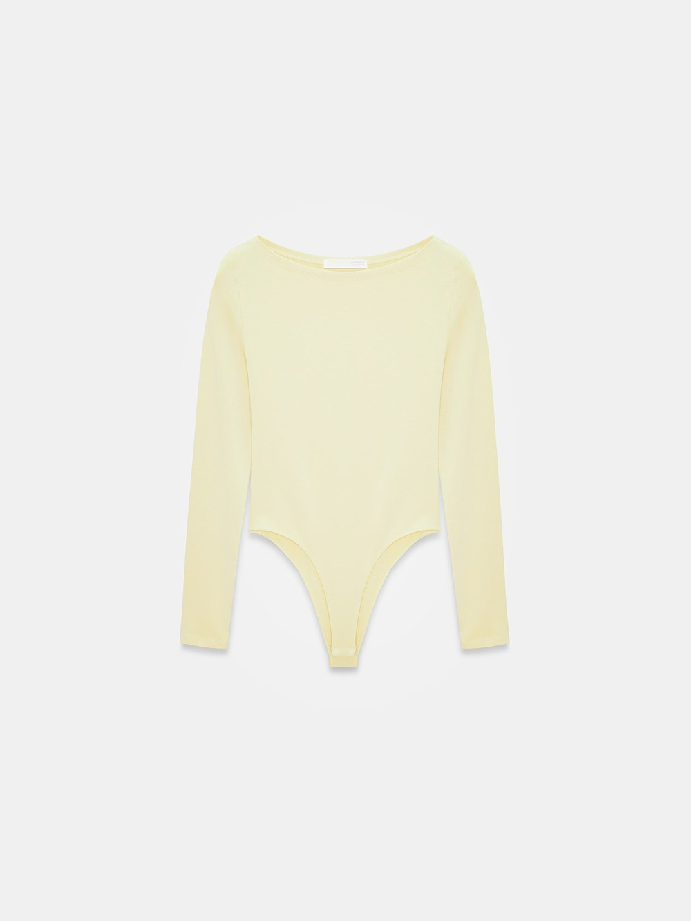 Wholesale Womens Light Yellow Scoop-Neck Bodysuit