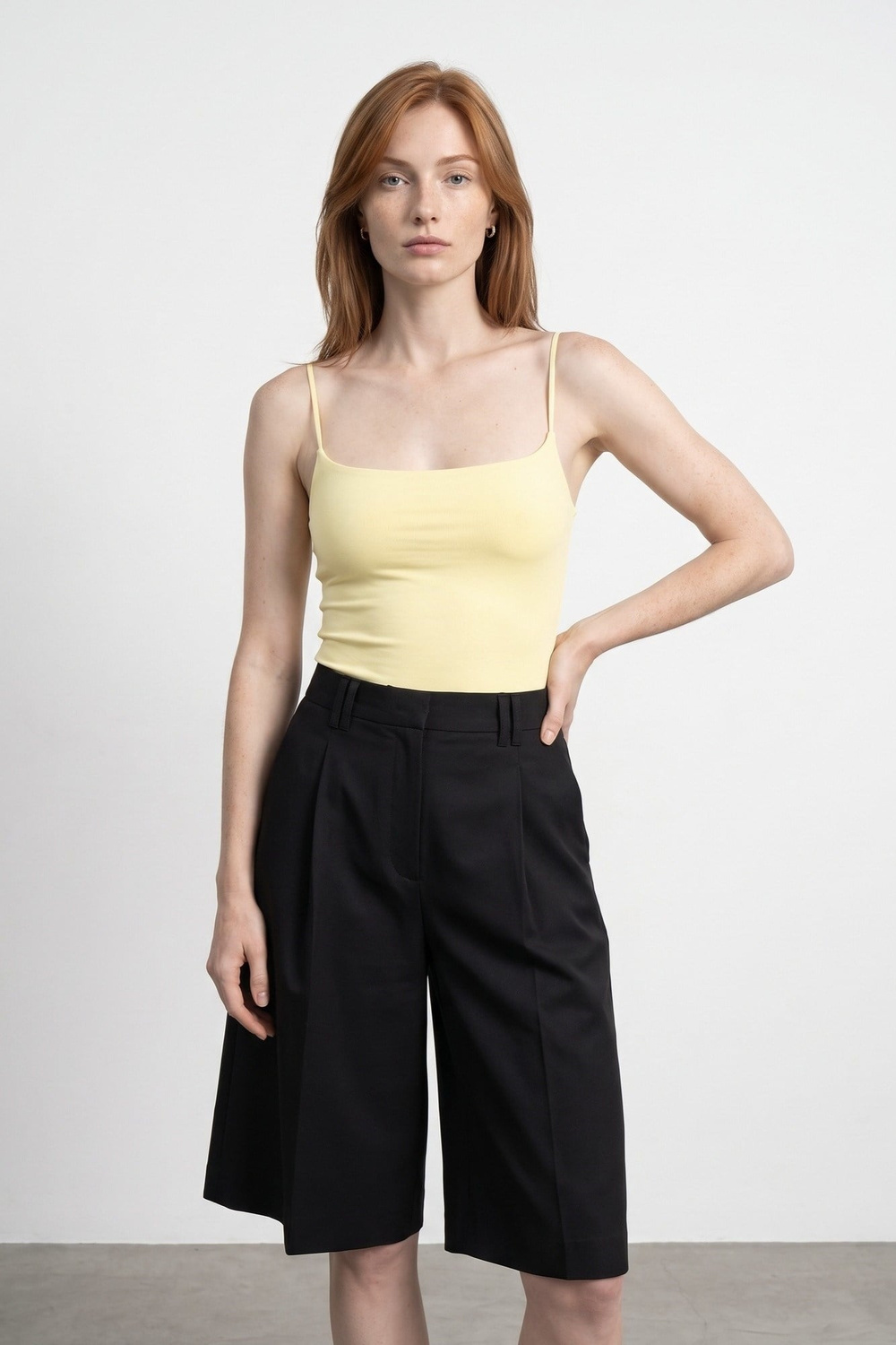 Wholesale Womens Light Yellow Strappy Bodysuit
