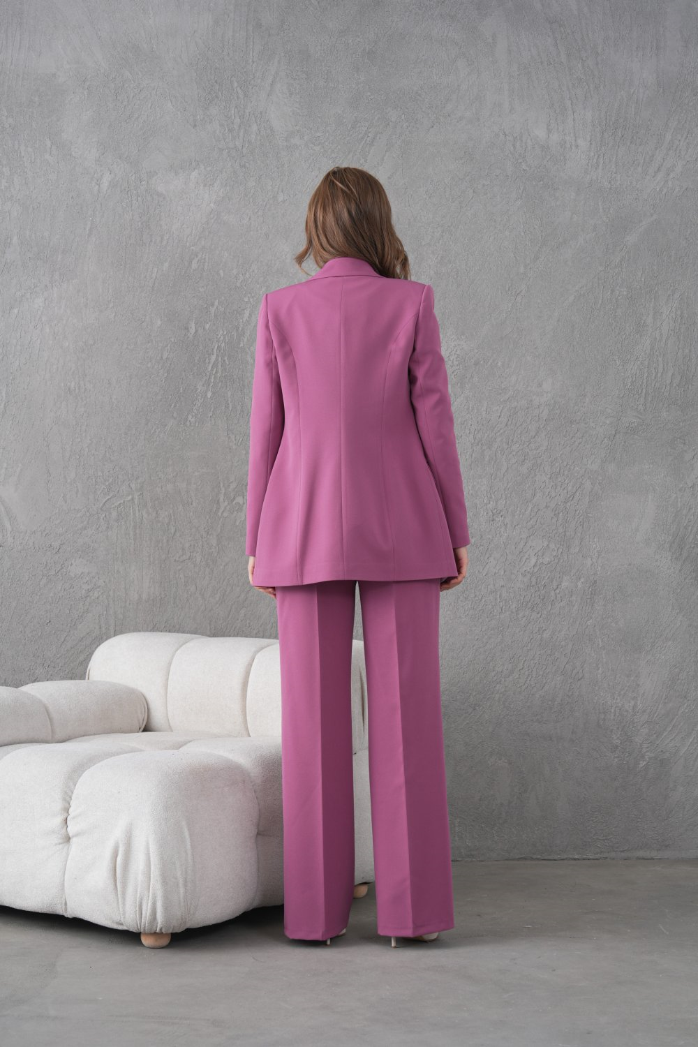 Wholesale Womens Lilac Plus Size Two-Piece Suit 