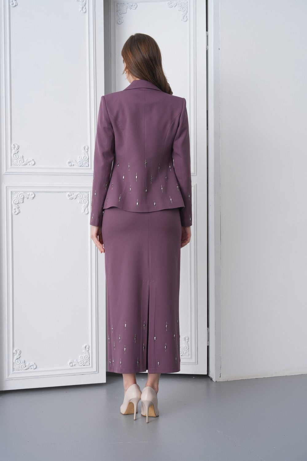 Wholesale Womens Lilac Skirt Set
