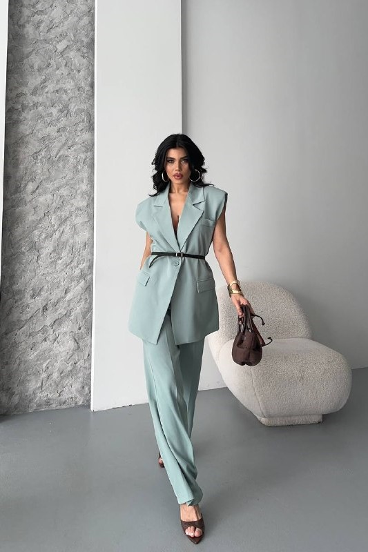 Wholesale Women's Menthol Two-Piece Suit  0044-2128 