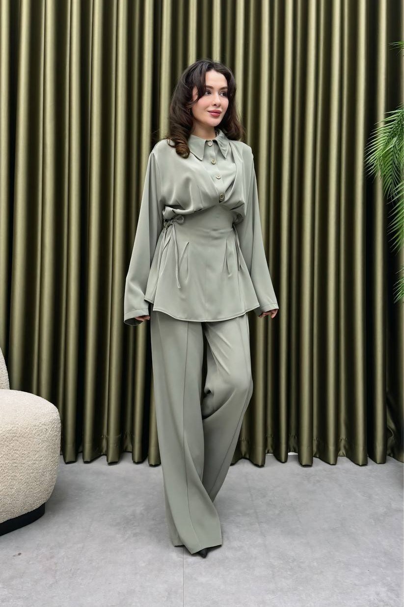 Wholesale Womens Mint Two-Piece Hijab Set