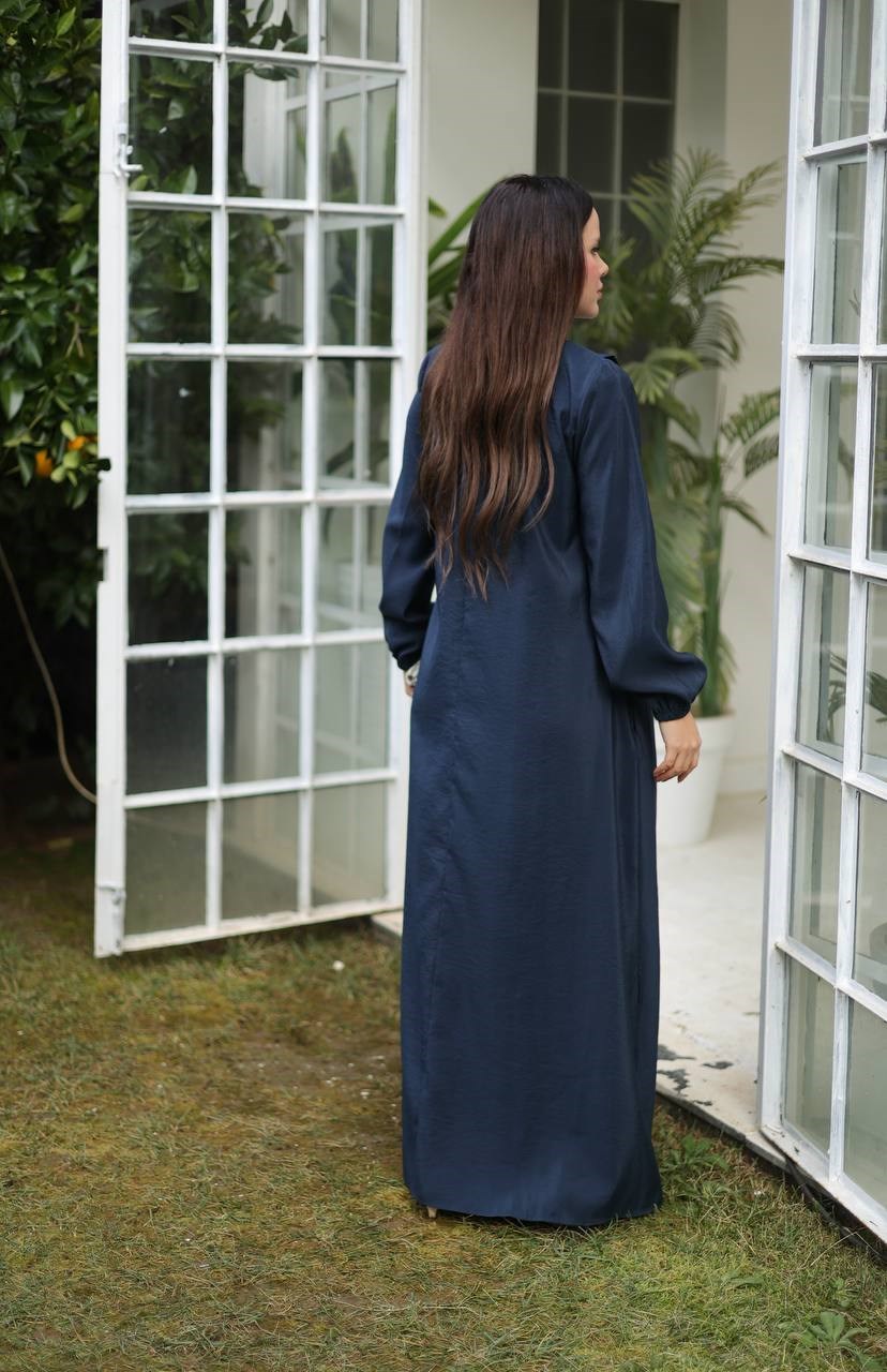Wholesale Womens Navy Maxi Hijab Dress