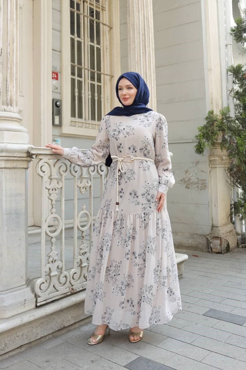 Wholesale Womens Navy Maxi Hijab Dress