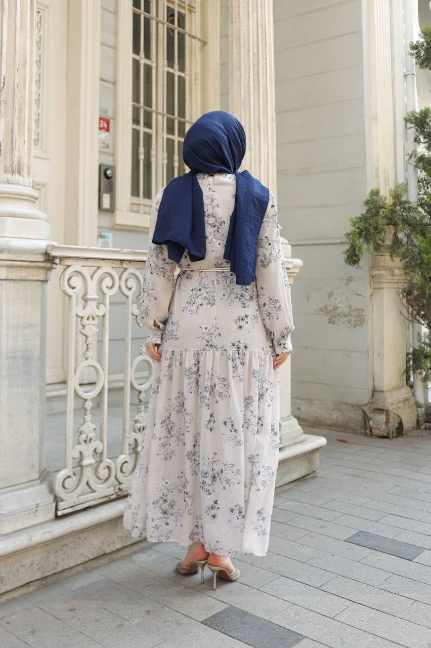 Wholesale Womens Navy Maxi Hijab Dress