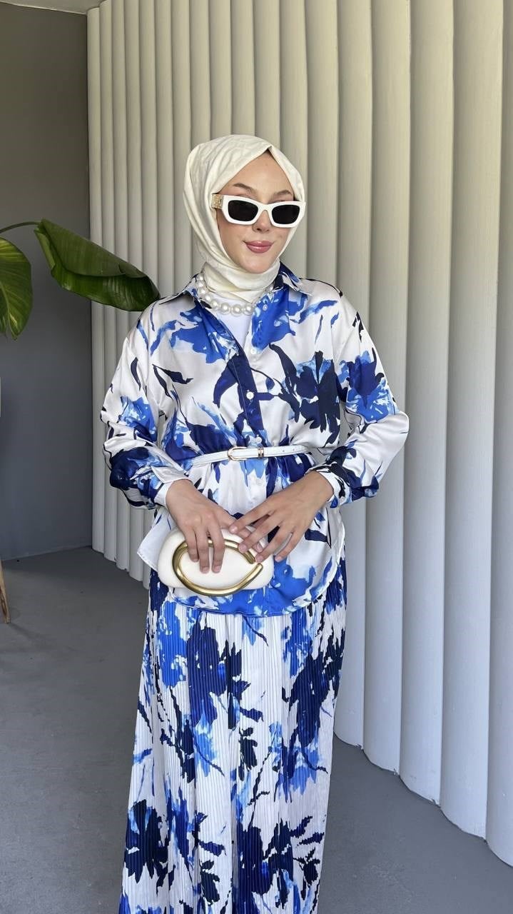 Wholesale Womens Navy Maxi Hijab Dress
