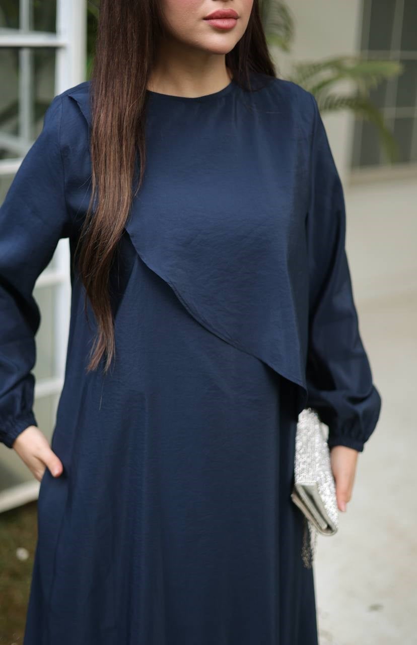 Wholesale Womens Navy Maxi Hijab Dress