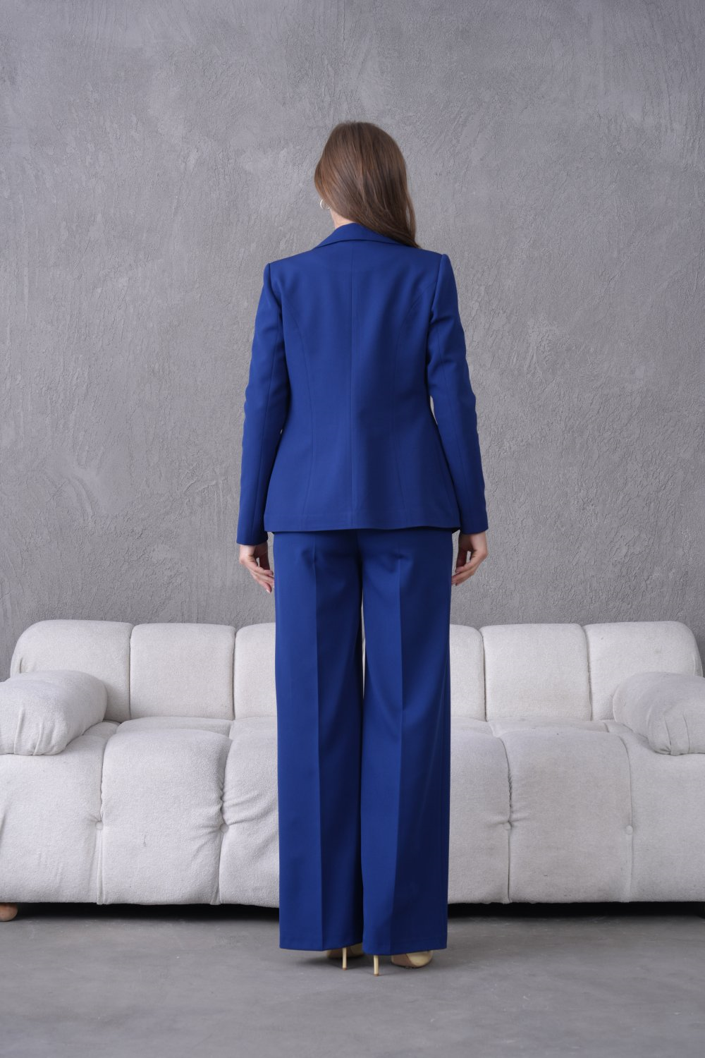Wholesale Womens Navy Plus Size Two-Piece Suit 