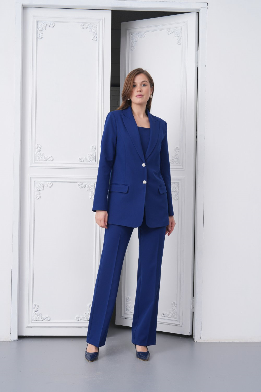 Wholesale Womens Navy Two-Piece Suit 