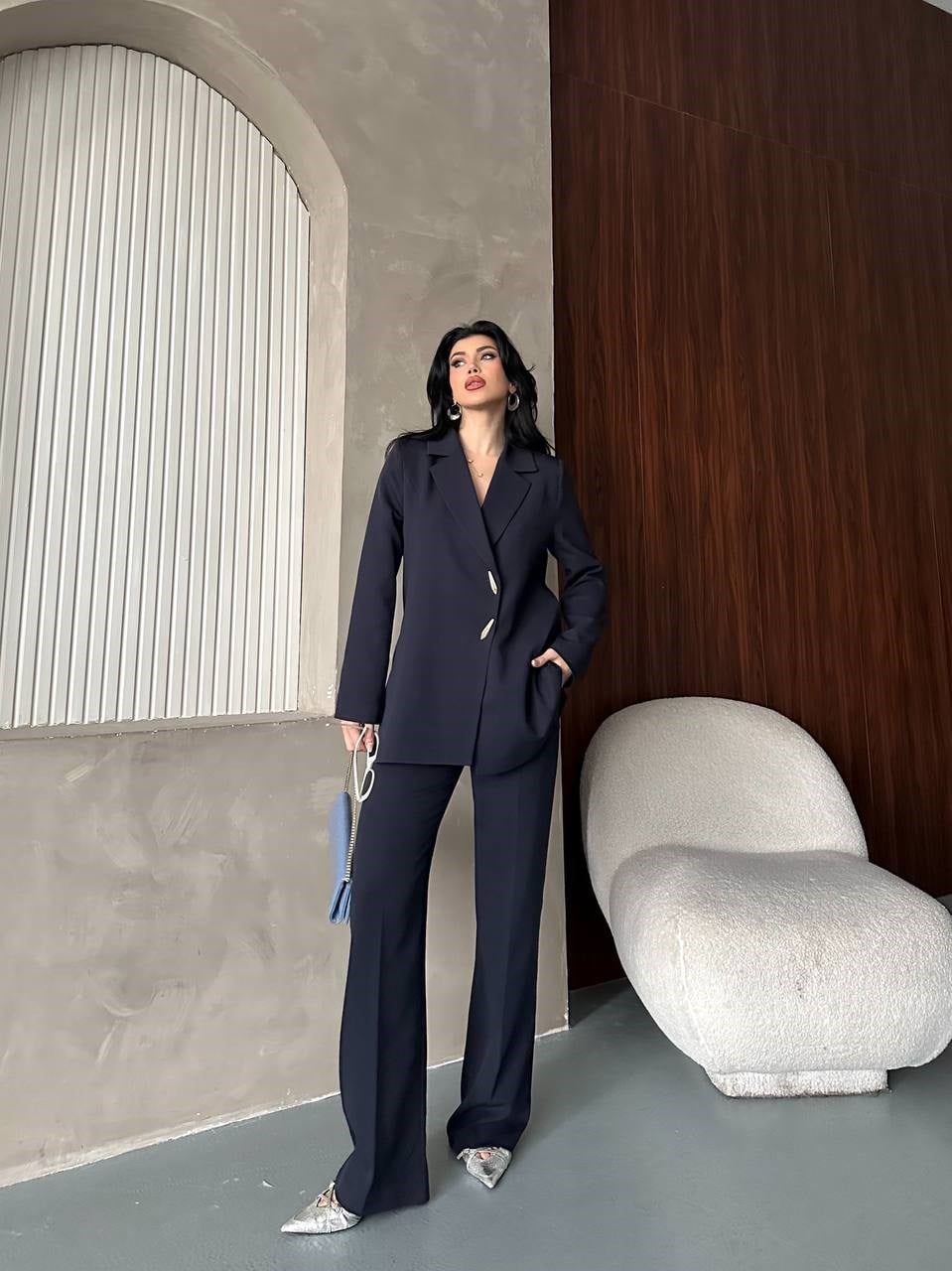 Wholesale Womens Navy Two-Piece Suit 