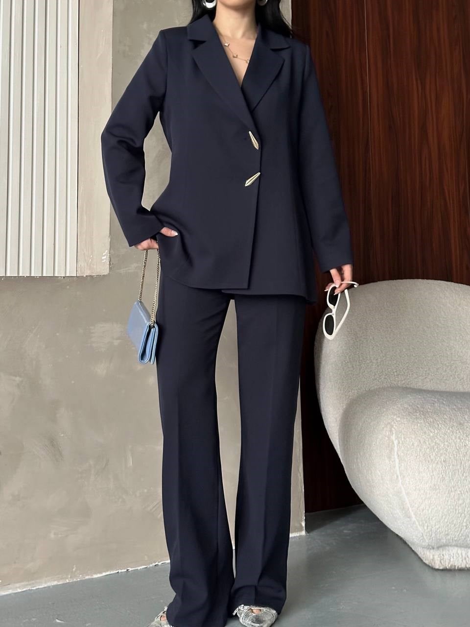 Wholesale Womens Navy Two-Piece Suit 