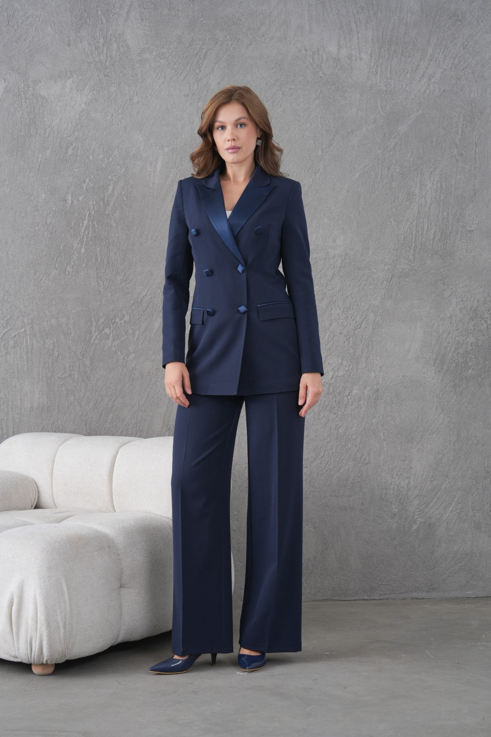 Wholesale Womens Navy Two-Piece Suit 