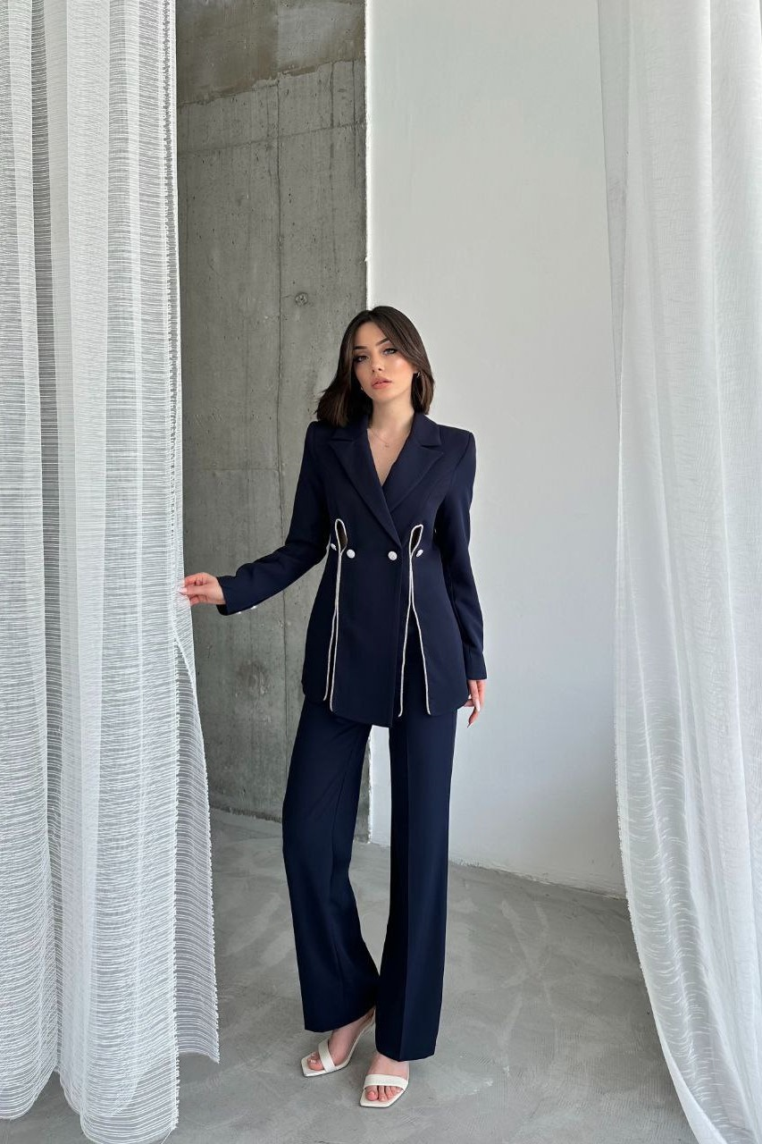 Wholesale Women's Navy Two-Piece Suit  0043-2006