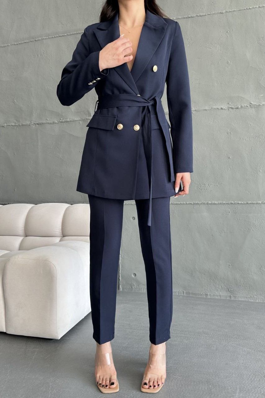 Wholesale Women's Navy Two-Piece Suit  0044-2061 