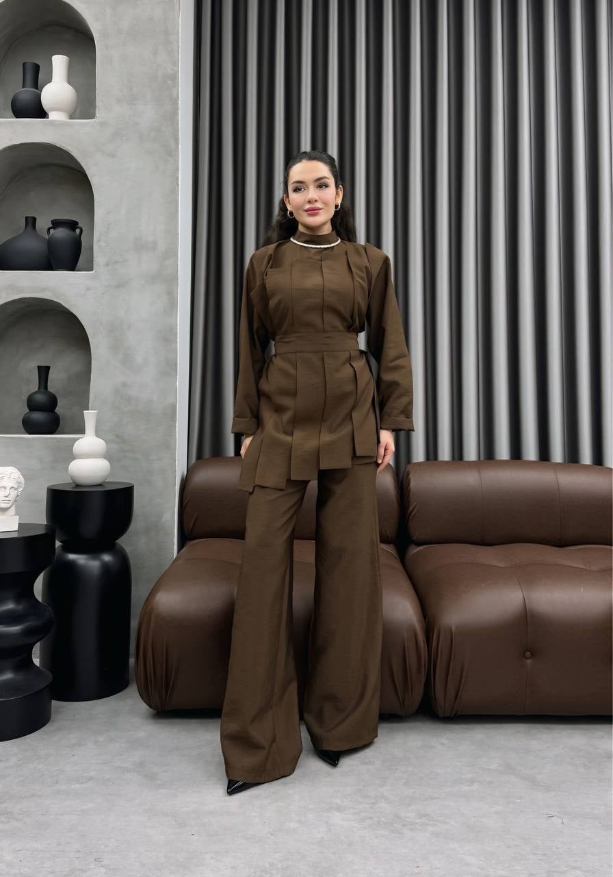 Wholesale Womens Cinnamon Two-Piece Hijab Set