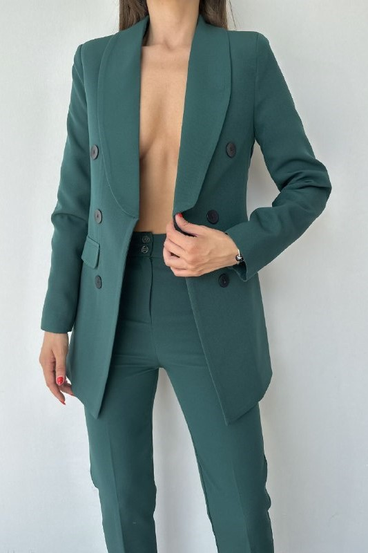 Wholesale Women's Petrol Two-Piece Suit  0044-2064T 