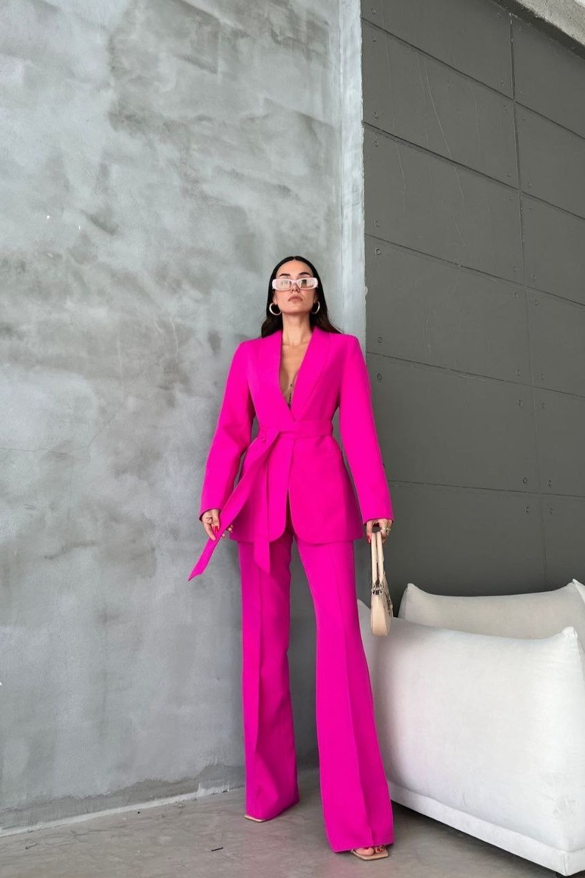 Wholesale Women's Pink Two-Piece Suit  0044-2096 